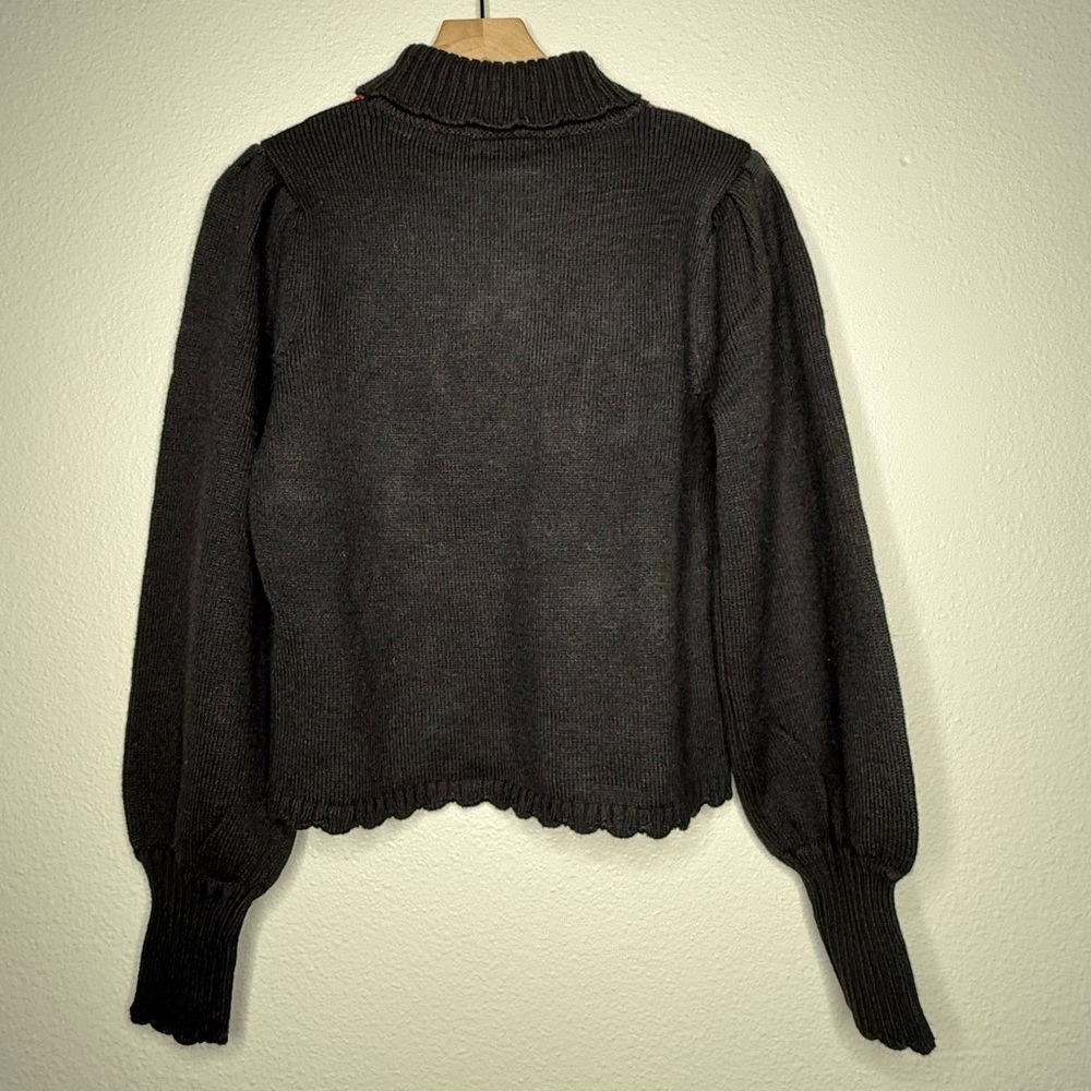 *NWT* Farm Rio Bold Colorful Flower Knit Mock neck Pullover Sweater, size S - Picture 5 of 7